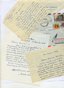 A collage of Casals letters to my mother